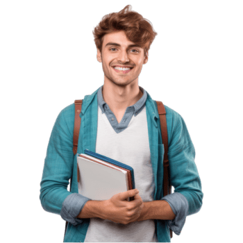 a-happy-smiling-young-college-student-with-a-book-in-hand-isolated-on-a-transparent-background-generative-ai-free-png